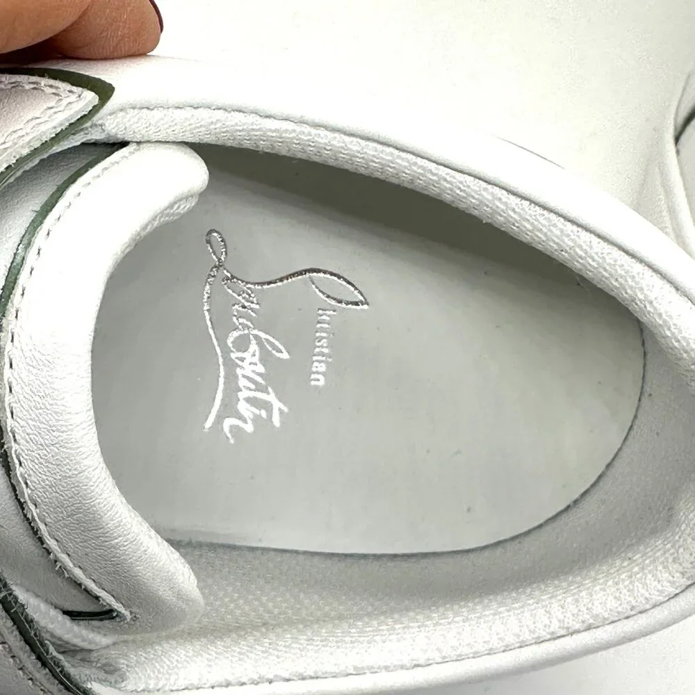 Christian Louboutin FUN LOUISE Junior Leather Signature Low Top Sneakers Shoes